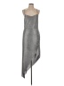 BCBGeneration Metallic Silver Cocktail Dress Size L - photo 1