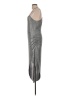 BCBGeneration Metallic Silver Cocktail Dress Size L - photo 5