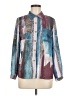 Unbranded 100% Polyester Color Block Blue Long Sleeve Blouse Size M - photo 1