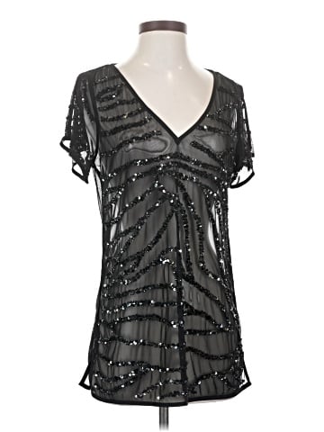 White House Black Market Short Sleeve Blouse (view 1)