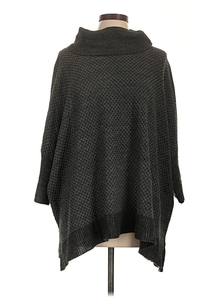 Pre-owned Croft & Barrow Poncho In Gray