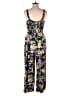 Old Navy Floral Black Jumpsuit Size M - photo 2