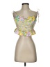 For Love & Lemons 100% Polyester Yellow Pink Sleeveless Blouse Size S - photo 1