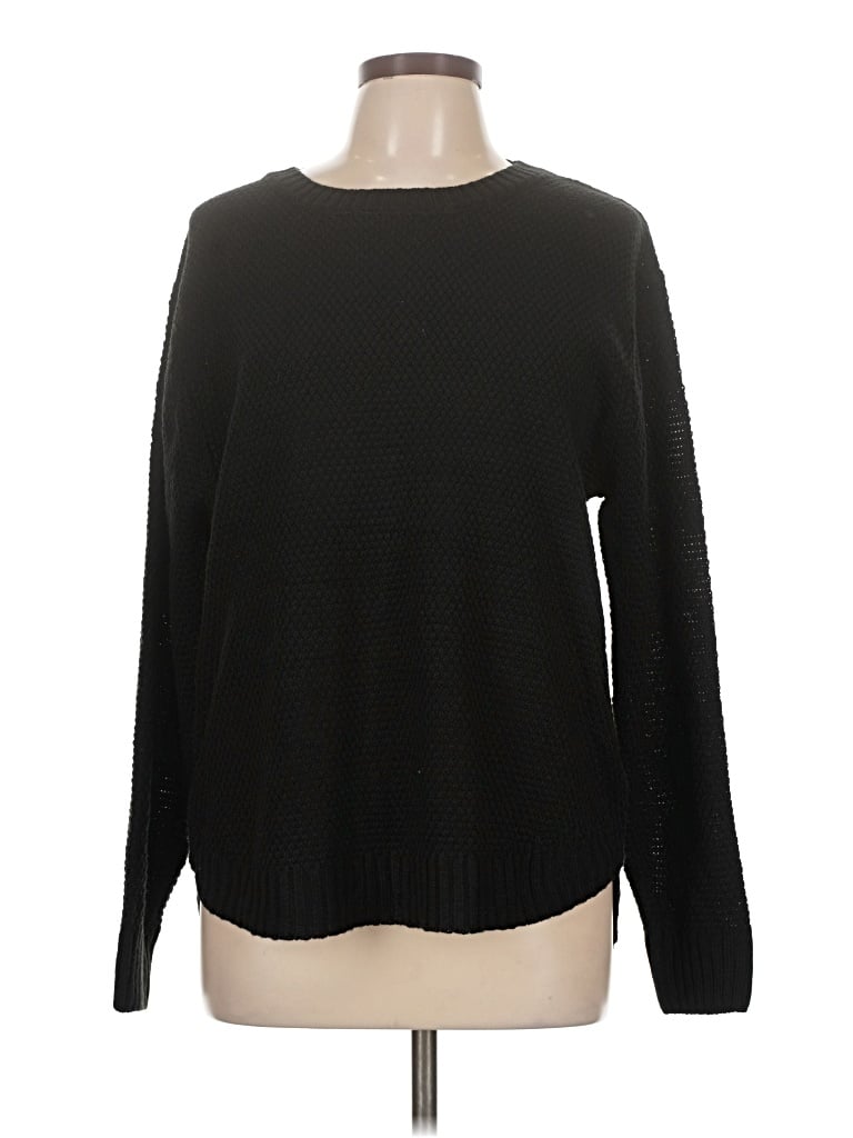 Pre-owned Zenana Pullover Sweater In Black