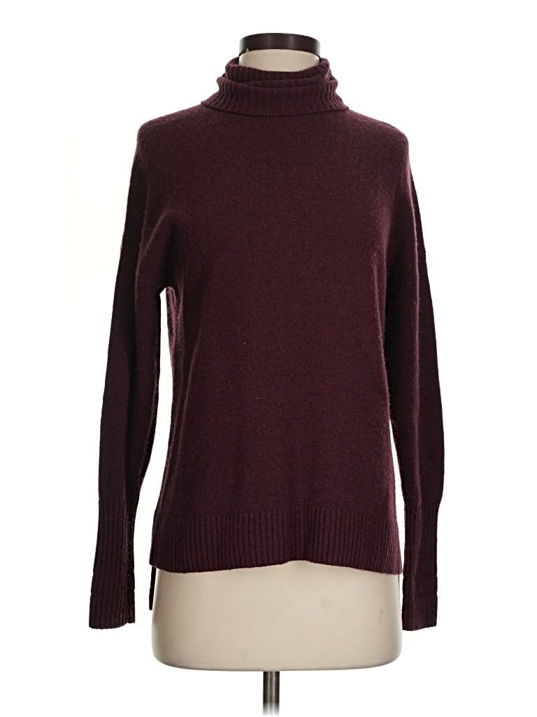 Pre-owned Jcrew Turtleneck Sweater In Burgundy