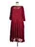 Unbranded Floral Burgundy Cocktail Dress Size 6XL - photo 2