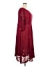 Unbranded Floral Burgundy Cocktail Dress Size 6XL - photo 4