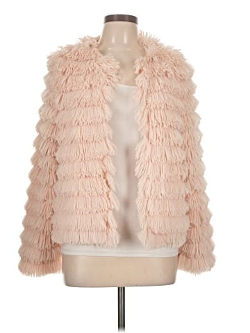 Blue Blush Faux Fur Jacket (view 1)