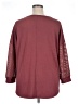 Assorted Brands Burgundy 3/4 Sleeve T-Shirt Size XL - photo 2
