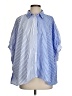 Day + Moon 100% Polyester Stripes Blue 3/4 Sleeve Blouse Size S - photo 1