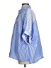 Day + Moon 100% Polyester Stripes Blue 3/4 Sleeve Blouse Size S - photo 5