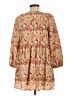 MELLODAY 100% Polyester Damask Floral Jacquard Tan Orange 3/4 Sleeve Blouse Size L - photo 2