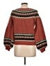 Sweet Rain Chevron-herringbone Brown Pullover Sweater Size L - photo 2