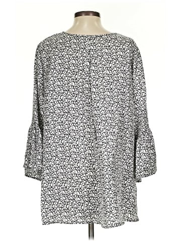 La Roque 3/4 Sleeve Silk Top (view 2)