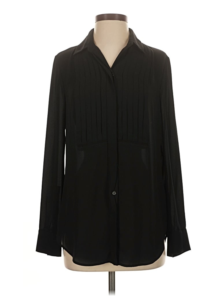 Pre-owned Jcrew Long Sleeve Blouse In Black