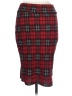 Rainbow Plaid Red Casual Skirt Size L - photo 2