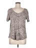 Z Supply Animal Print Gray Short Sleeve Top Size M - photo 1
