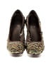 Stuart Weitzman Tweed Green Brown Heels Size 6 1/2 - photo 2