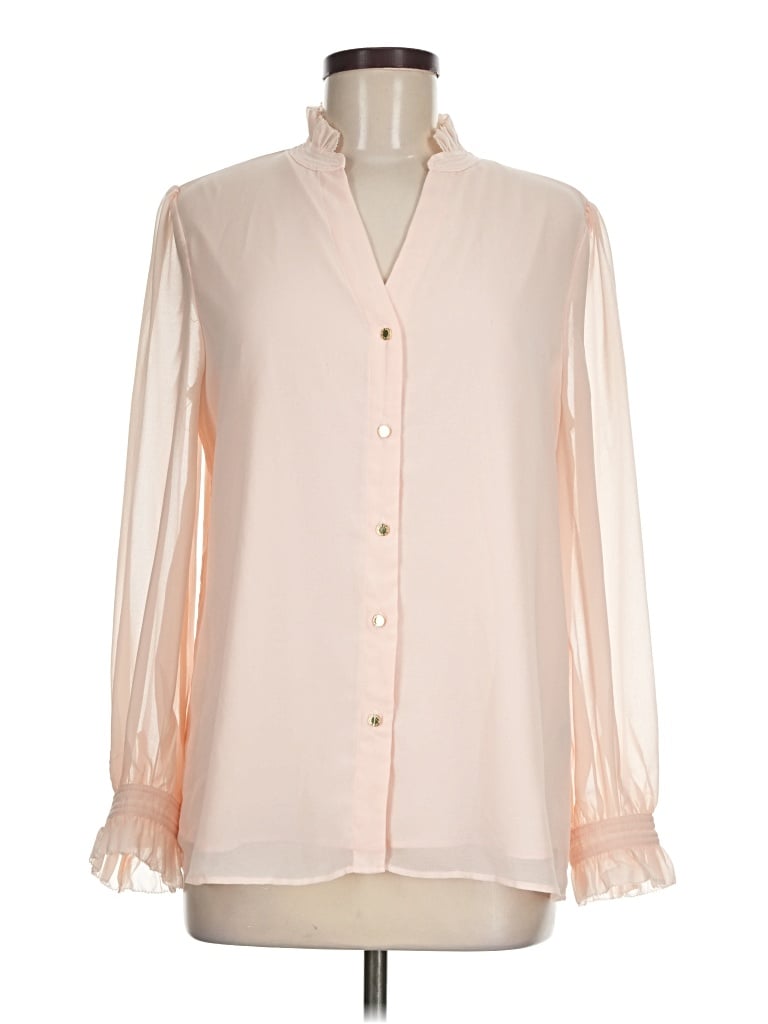 Pre-owned Catherine Malandrino Long Sleeve Blouse In Ivory