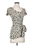 Assorted Brands Animal Print Ivory Short Sleeve Top Size 2 - photo 1