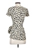 Assorted Brands Animal Print Ivory Short Sleeve Top Size 2 - photo 2
