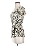 Assorted Brands Animal Print Ivory Short Sleeve Top Size 2 - photo 5