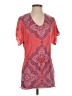 PrAna 100% Polyester Orange Short Sleeve Blouse Size XS - photo 1