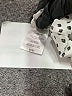 Hilary Radley 100% Polyester Polka Dots White Short Sleeve Blouse Size M - photo 8