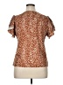 Unbranded 100% Polyester Animal Print Brown Short Sleeve Blouse Size XL - photo 2