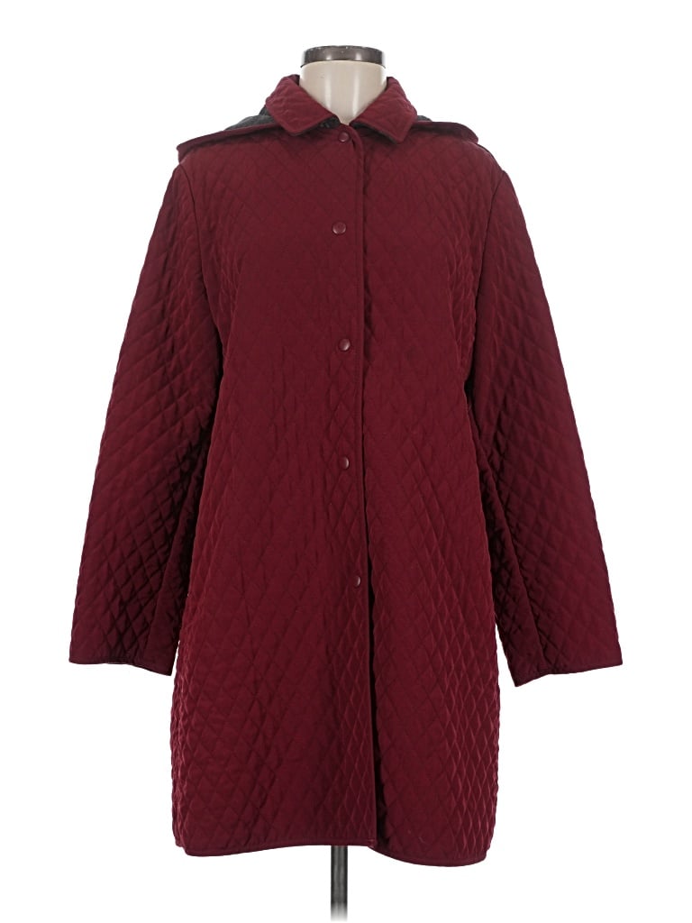 Pre-owned Talbots Coat In Burgundy