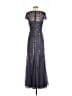 PAPELL Studio 100% Polyester Gray Purple Cocktail Dress Size 4 - photo 2