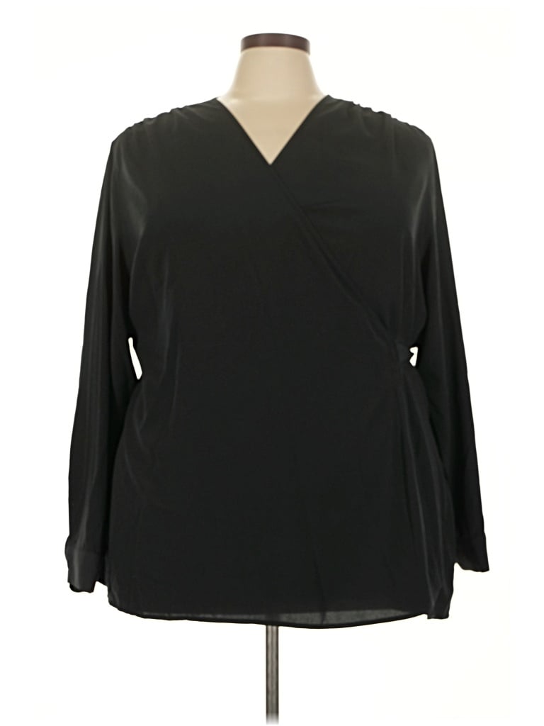 Pre-owned Universal Standard Long Sleeve Blouse In Black