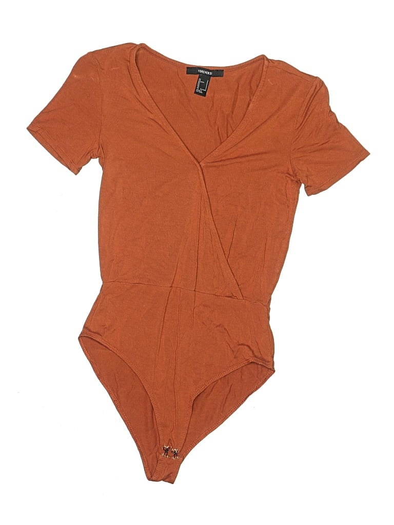 Pre-owned Forever 21 Bodysuit In Orange