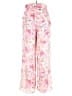 Grace 100% Polyester Floral Pink Casual Pants Size M - photo 2