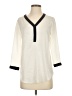 J.Crew Factory Store 100% Polyester Ivory 3/4 Sleeve Top Size XXS - photo 1