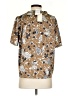MELLODAY Paisley Brown Short Sleeve Blouse Size S - photo 2