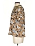 MELLODAY Paisley Brown Short Sleeve Blouse Size S - photo 5