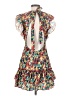 Unbranded 100% Polyester Print Red White Cocktail Dress Size S (estimated) - photo 2