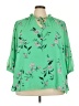 Grace 100% Polyester Green 3/4 Sleeve Blouse Size 3X - photo 1