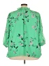 Grace 100% Polyester Green 3/4 Sleeve Blouse Size 3X - photo 2
