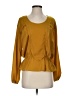 Sabine 100% Polyester Yellow Long Sleeve Blouse Size S - photo 1
