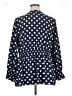 Suzanne Betro 100% Polyester Polka Dots Blue 3/4 Sleeve Blouse Size XL - photo 2
