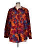 Impressions 100% Polyester Paisley Orange Long Sleeve Blouse Size 1X - 2X - photo 1
