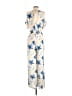 Peach Love 100% Polyester Print Blue Ivory Jumpsuit Size M - photo 2