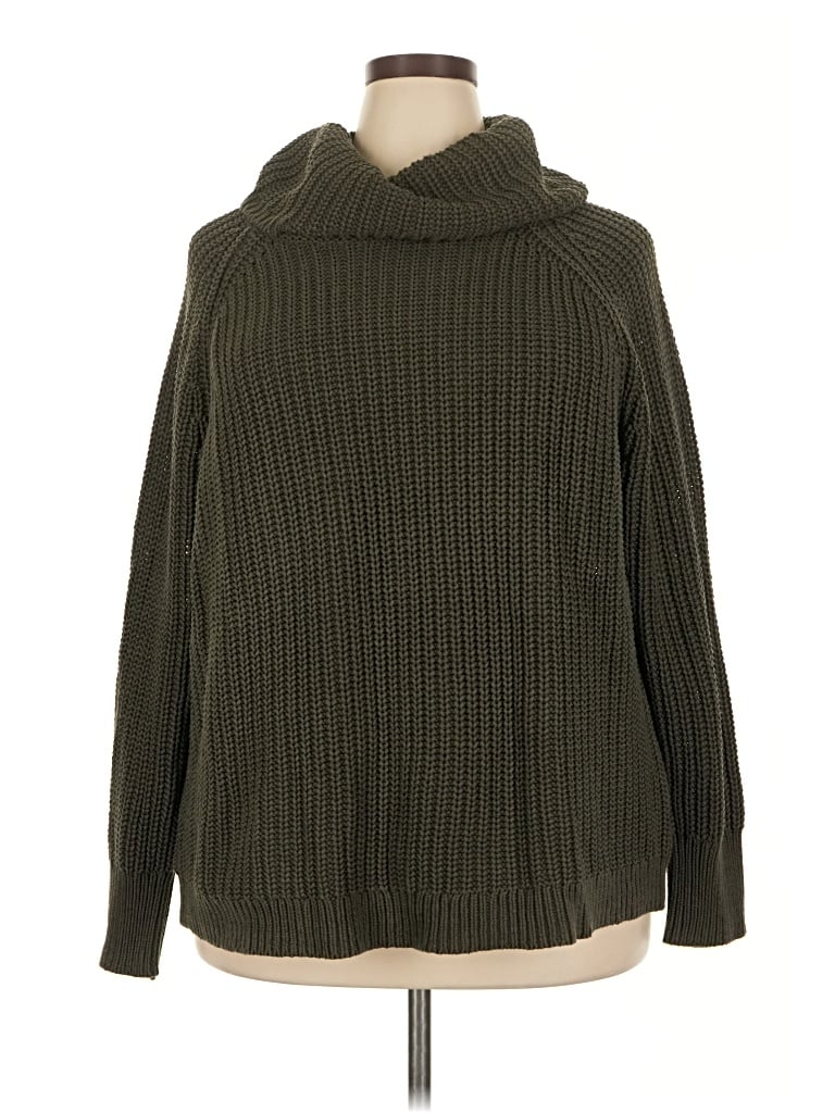 Pre-owned Haven Well Within Turtleneck Sweater In Green