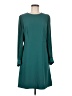 J.Crew 100% Polyester Solid Teal Casual Dress Size 8 - photo 1