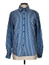 Unbranded 100% Polyester Polka Dots Blue Long Sleeve Blouse Size L - photo 1