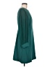 J.Crew 100% Polyester Solid Teal Casual Dress Size 8 - photo 4