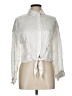 Gianni Bini Metallic Silver Long Sleeve Blouse Size L - photo 1
