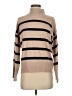 Vila Milano Stripes Tan Turtleneck Sweater Size S - photo 1